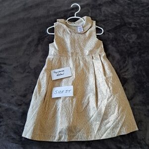 Gymboree girls size 5T gold metallic dress
